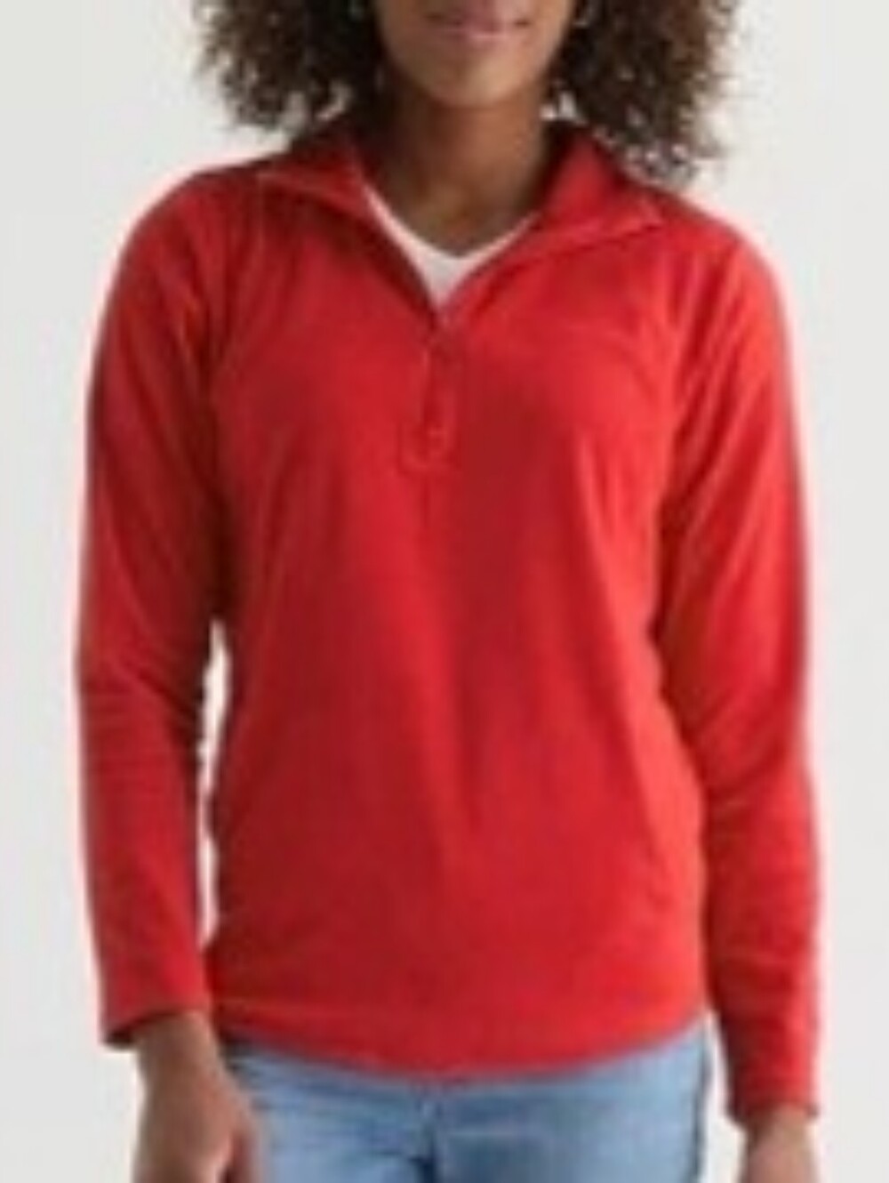 LIKE NEW Women's Red quarter-zip St. John's Bay fleece size Large